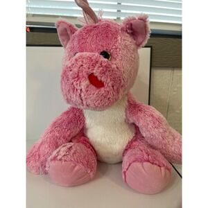Hug & Luv Plush Pink Unicorn Stuffed Animal‎ Toy Sparkly Horn Cute